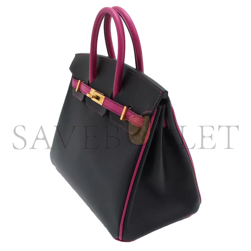 HERMES MASTER BIRKIN 30 EPSOM BLACK AND ROSE RED GOLD BUCKLE H028369CK19 (30*23*15cm)